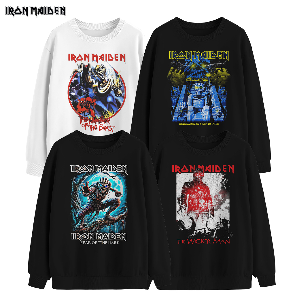 Crewneck Band Iron Maiden Sweater Musik Metal Unisex