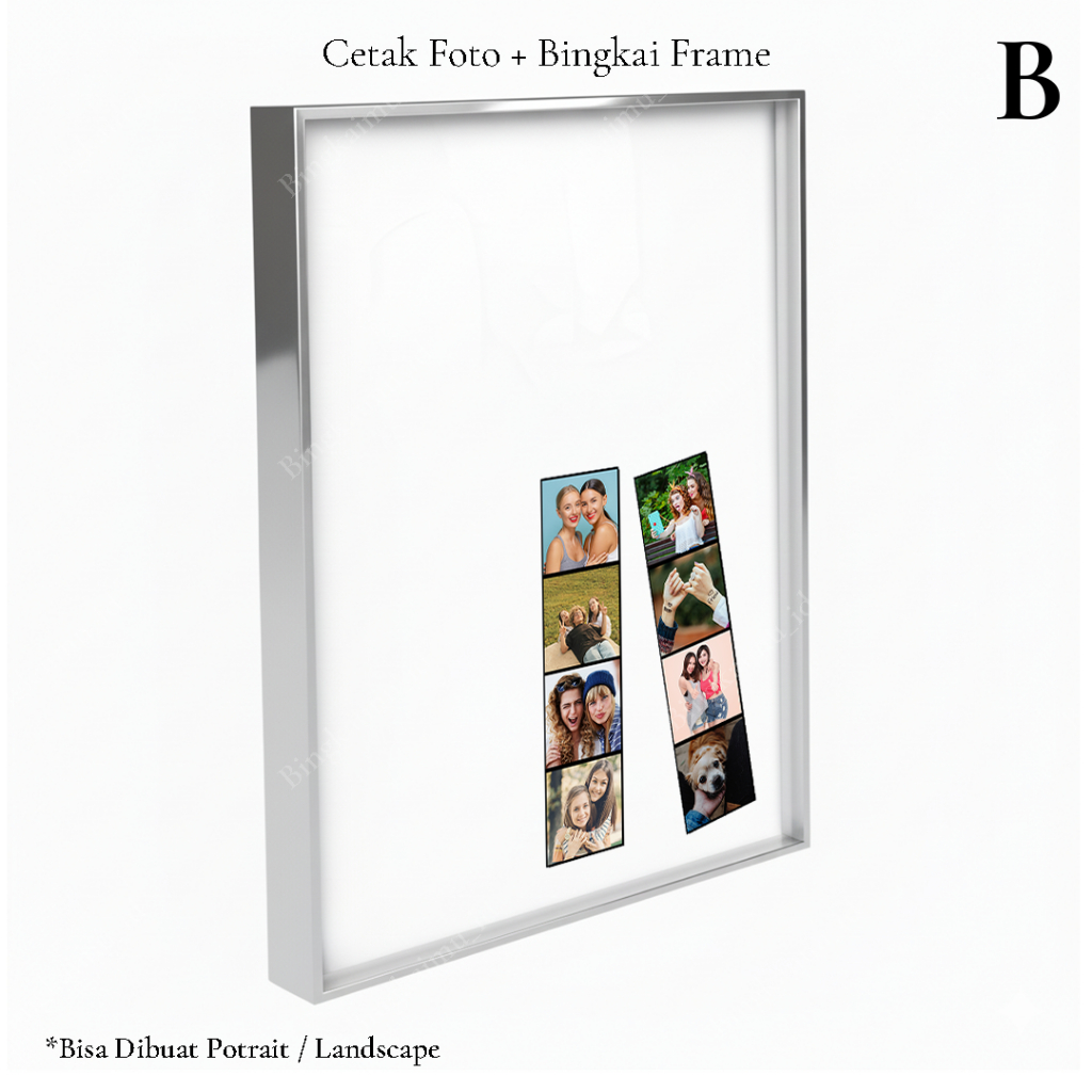 Bingkaimu Custom Cetak Foto Frame Chrome Bingkai Foto Dinding Hiasan Dinding Dekorasi Aesthetic