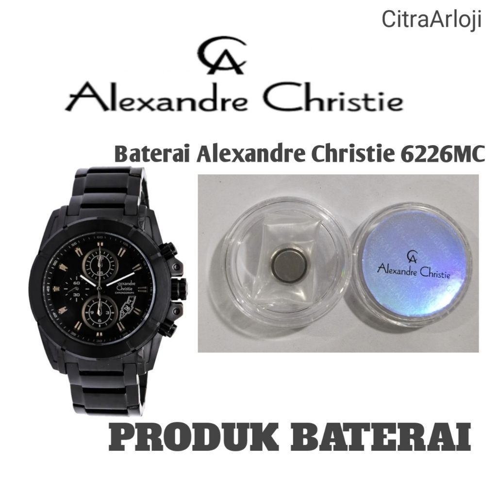 Baterai jam tangan Alexandre Christie 6226MC