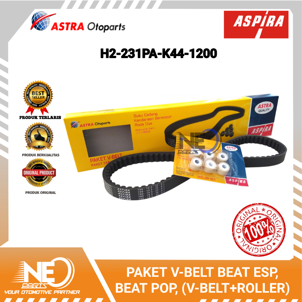 PAKET V-BELT BEAT ESP, BEAT POP, (V-BELT+ROLLER)