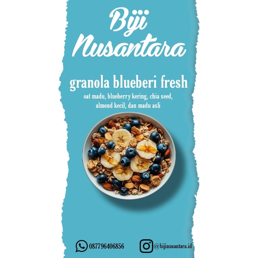 Granola Stroberi Delight, Granola Blueberi Cruncy, Granola Coklat Crunch