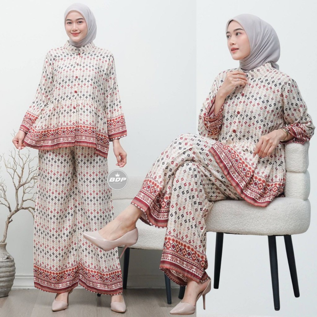 Candice Boutique - Setelan Piyama Baju Tidur Arab | Piyama Arab Kancing Depan | One Set Rayon