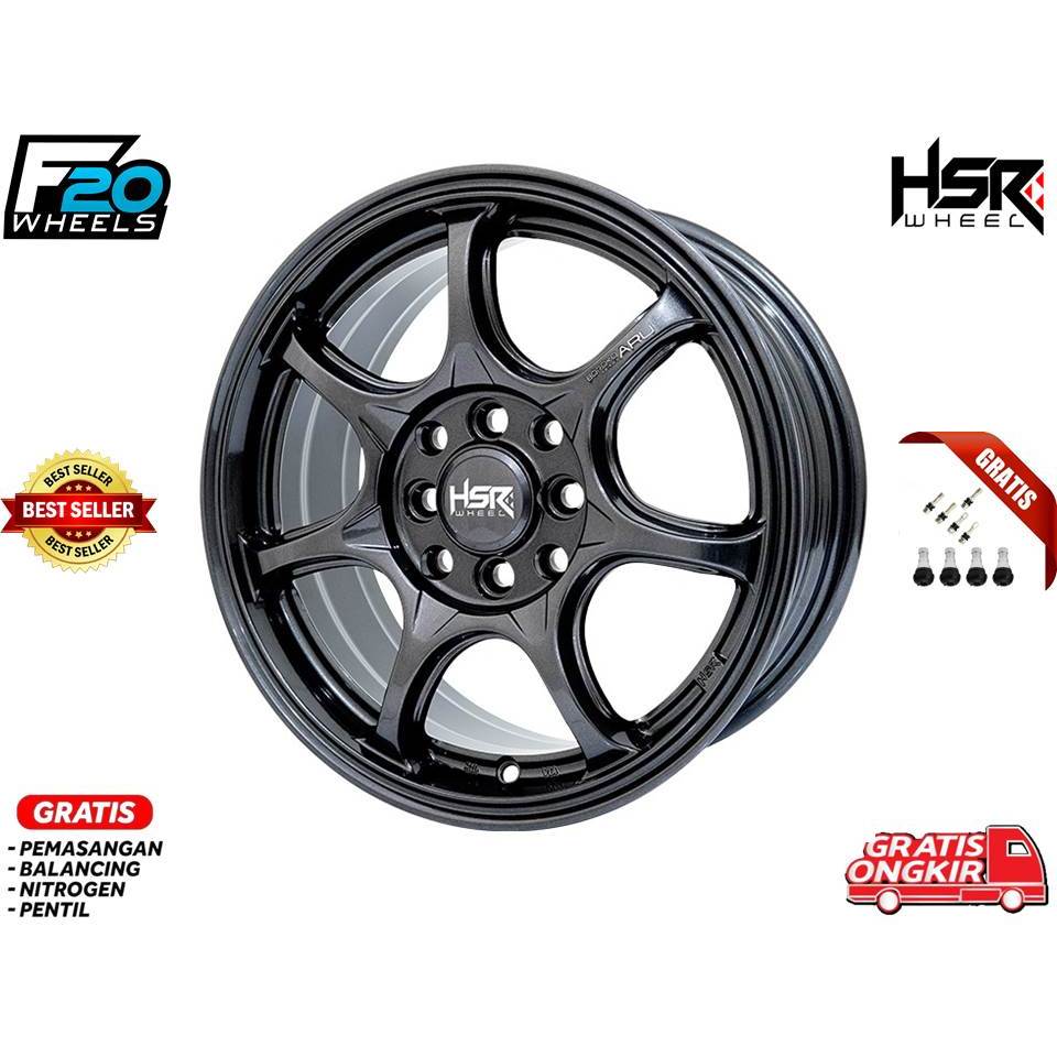 JUAL VELG HSR UNTUK BRIO DAN AYLA AGYA MEREK HSR WHEEL ARU RING 15