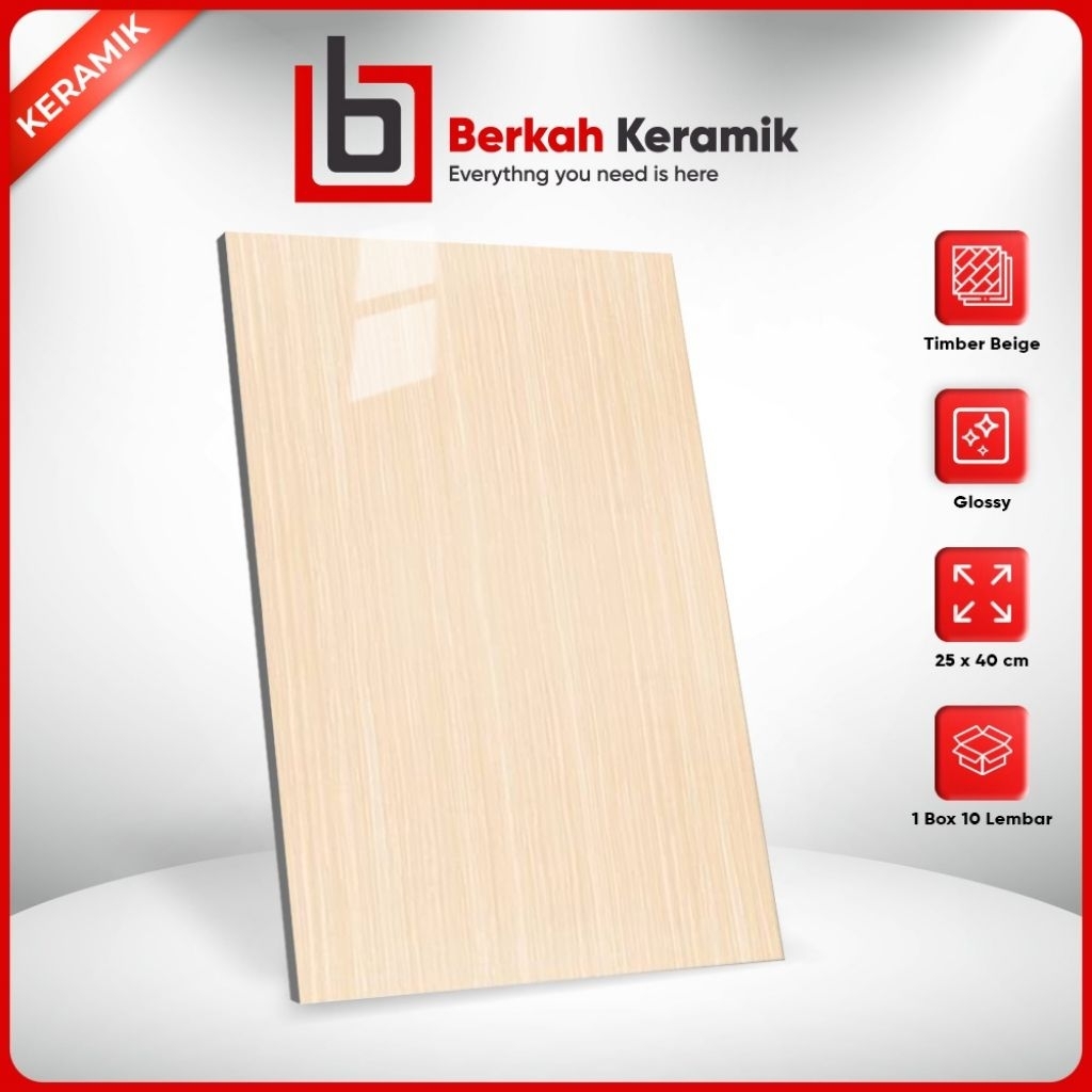Keramik Dinding Serat Kayu 25x40 Timber Beige