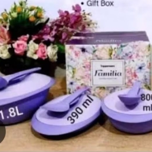 Blossom Tupperware ungu tanpa PLATE