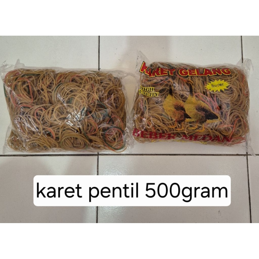 karet gelang pentil 500gram bebek medan
