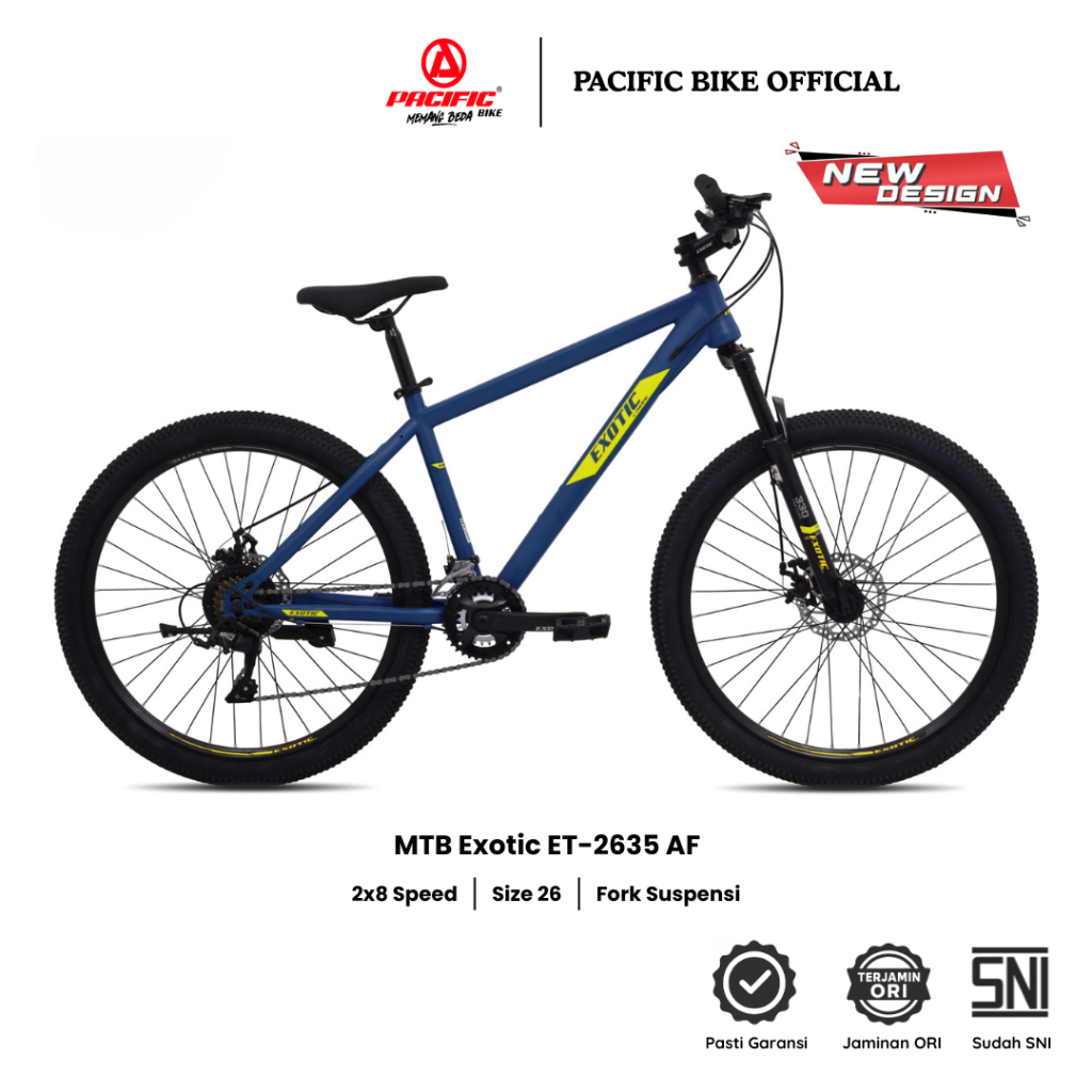 Pacific Bike Sepeda Gunung Remaja dan Dewasa MTB Exotic ET-2635 AF Ukuran Ban 26