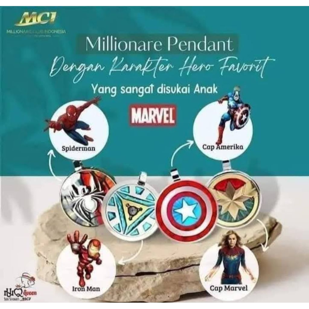 KALUNG KESEHATAN PENDANT MARVEL SERIES MCI ORIGINAL 100%