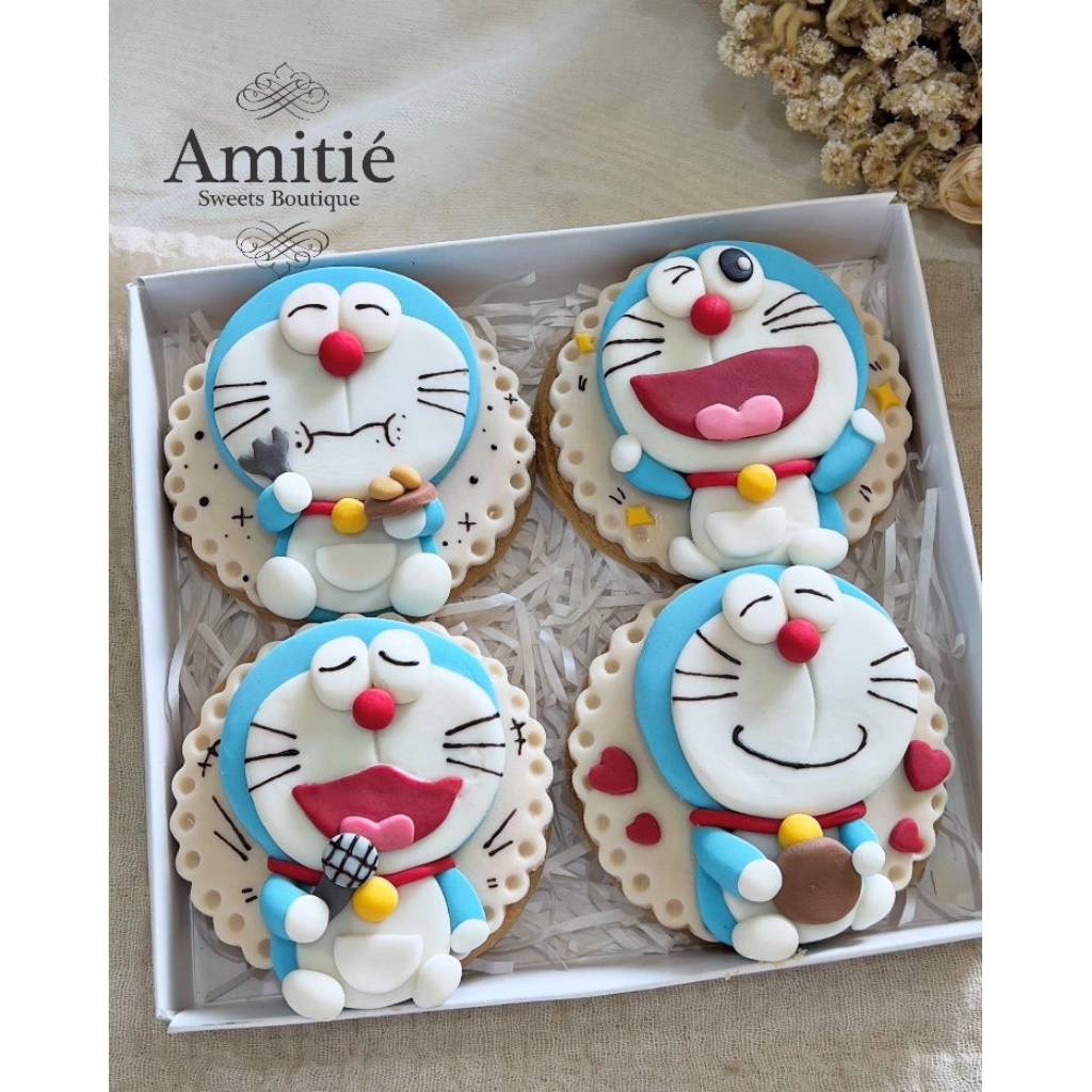 Doraemon (2) Cookies Deco isi 4 /  Cookies Hampers / Birthday Gift / Birthday Hampers / Kukis Natal 