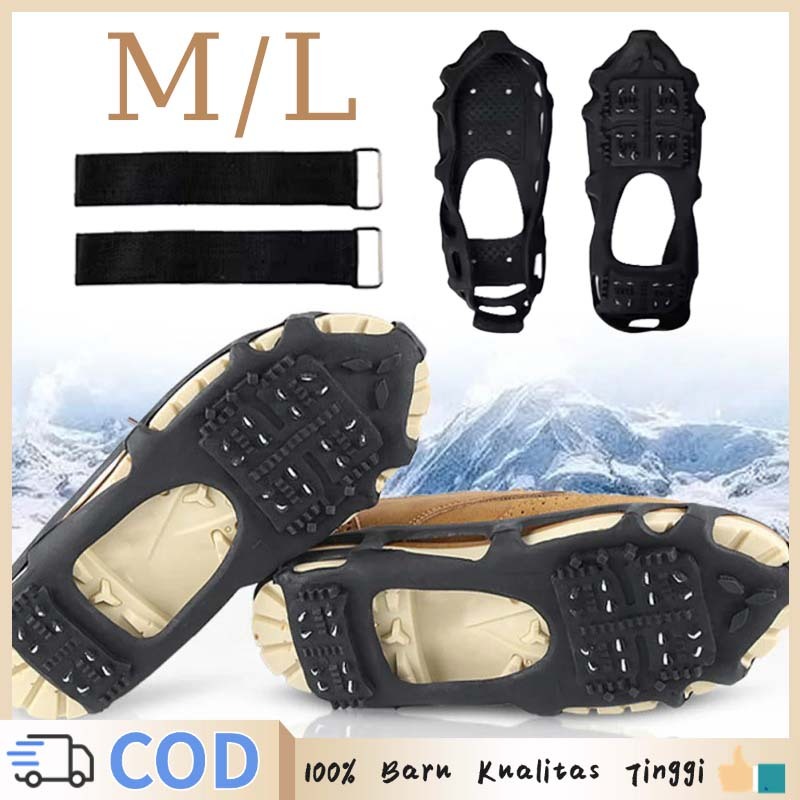 Alas Sepatu Salju 24 Gigi Anti Slip Salju Sepatu Alas Sepatu Anti Slip Salju Anti Slip Salju