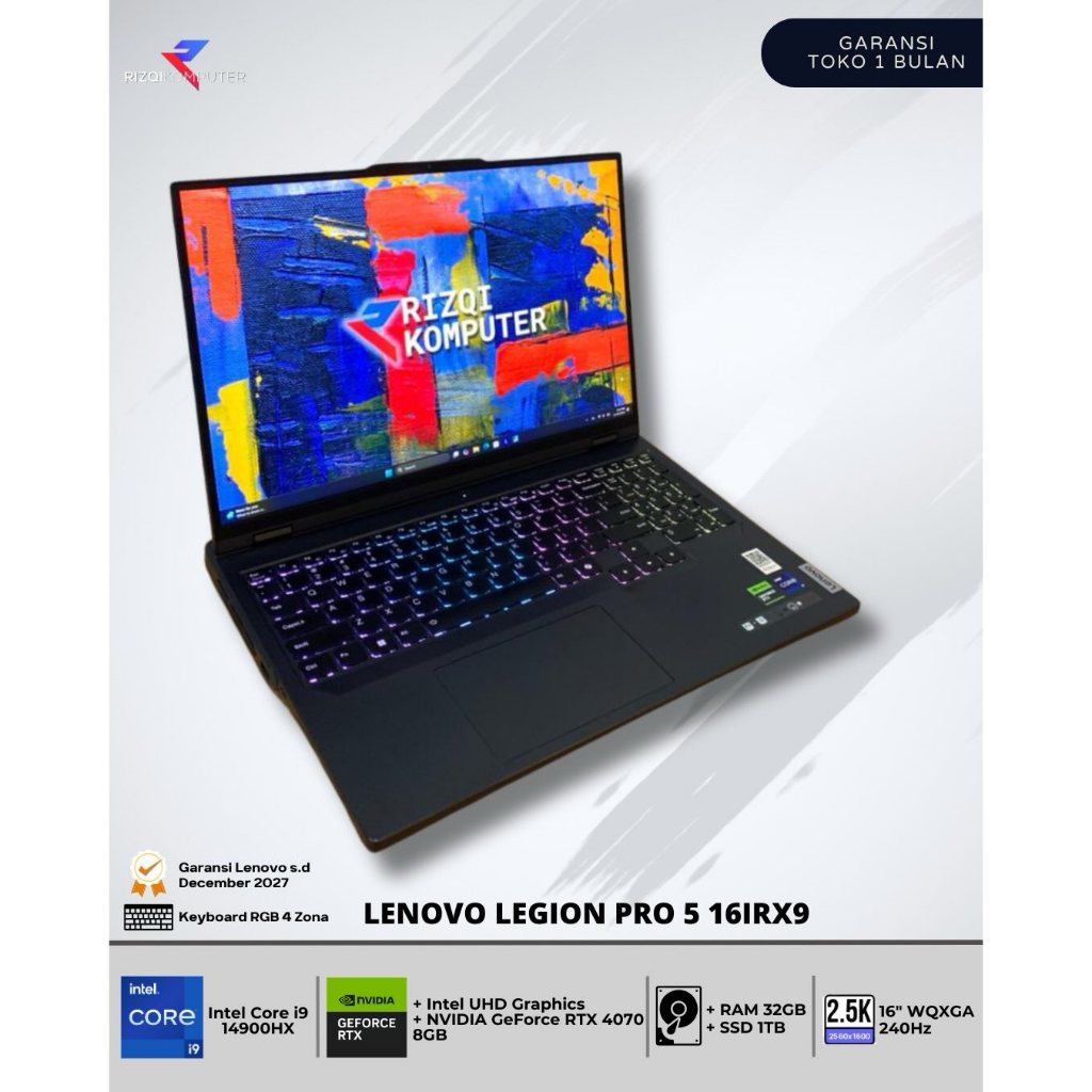 Legion Legion Pro 5 16IRX9  Intel Core i9-14900HX Ram 32GB SSD 1TB mlg