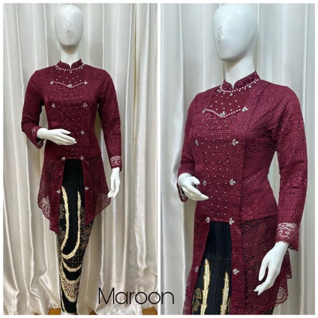 kebaya kutu baru brokat premium/kebaya modern/kebaya wisuda/kebaya nikah/kebaya keluarga