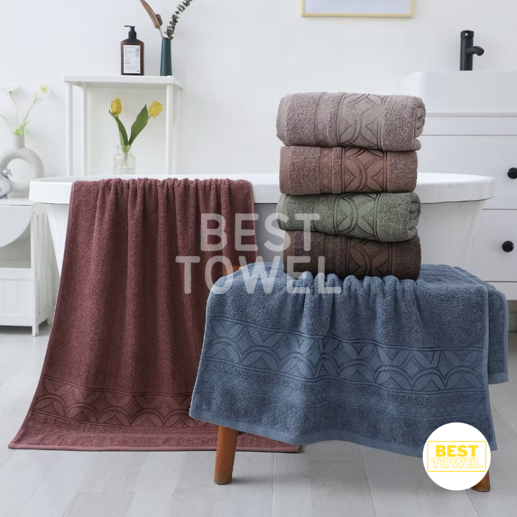 Best Towel Handuk Mandi Dewasa Jumbo 80x160 Motif Katun Dinar Tebal Merek SARANG LEBAH
