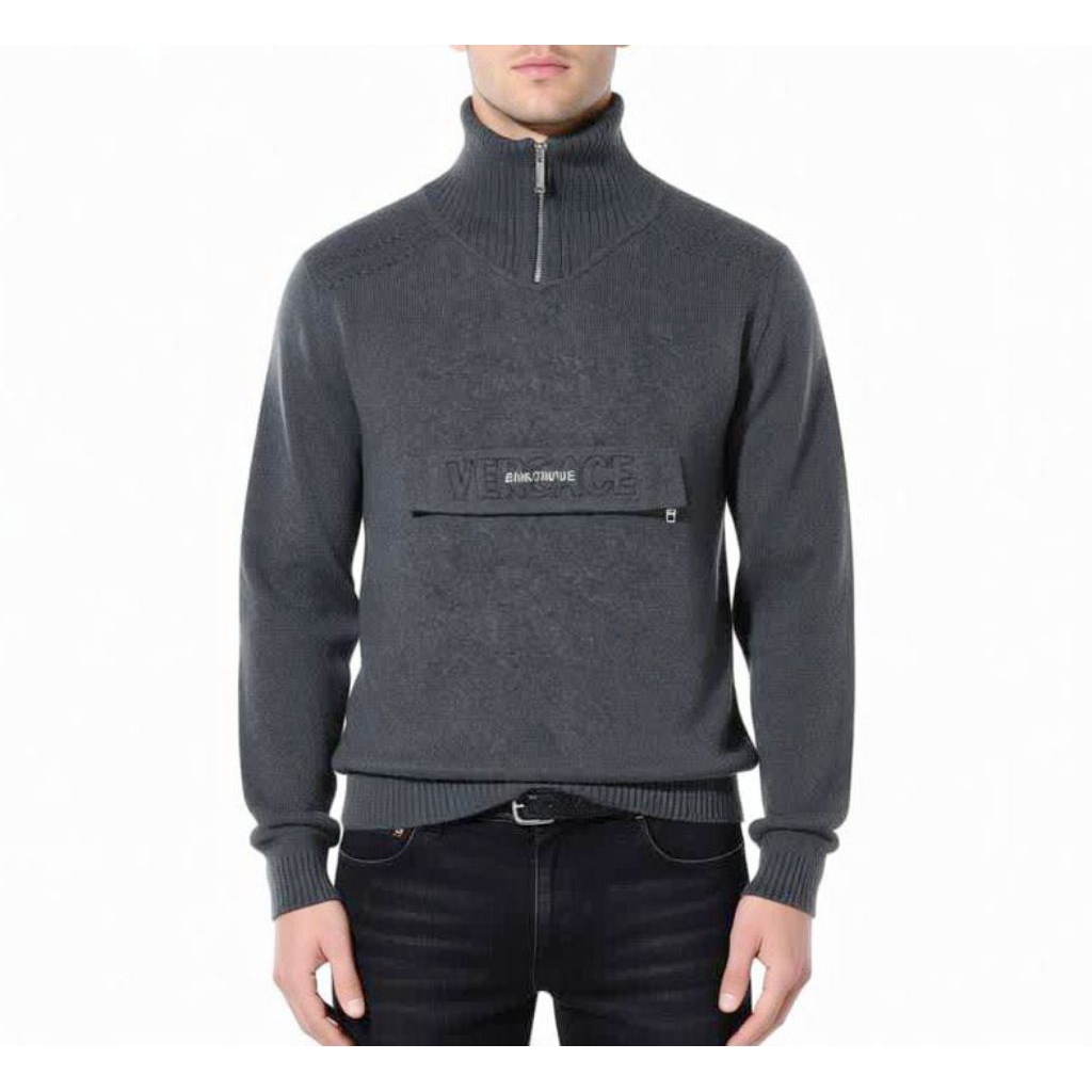 Versace Half Zip Sweater