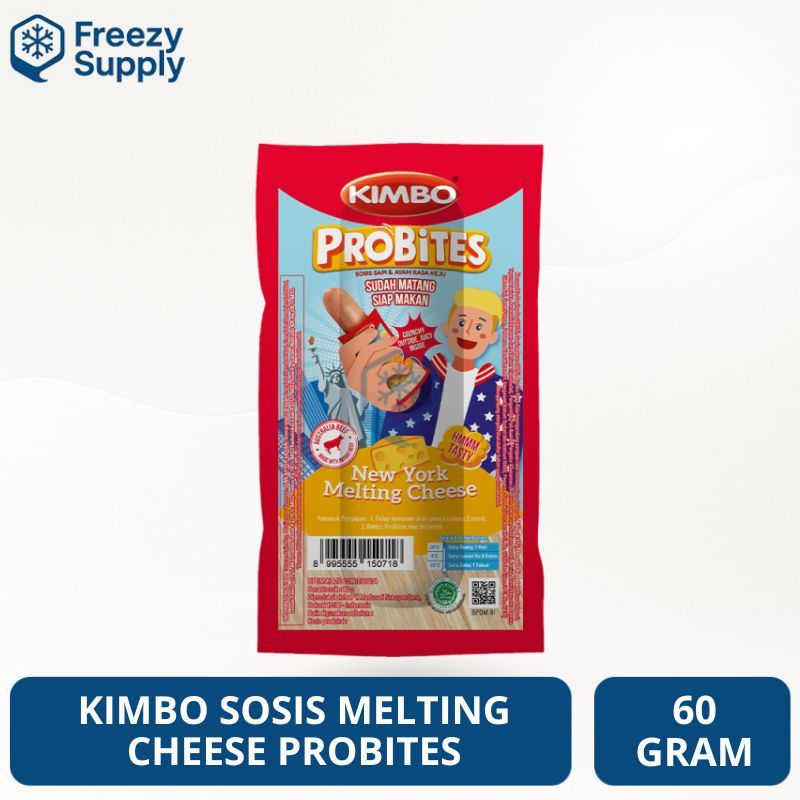 Kimbo Sosis Melting Cheese Probites 60 Gram Siap Makan - Freezy