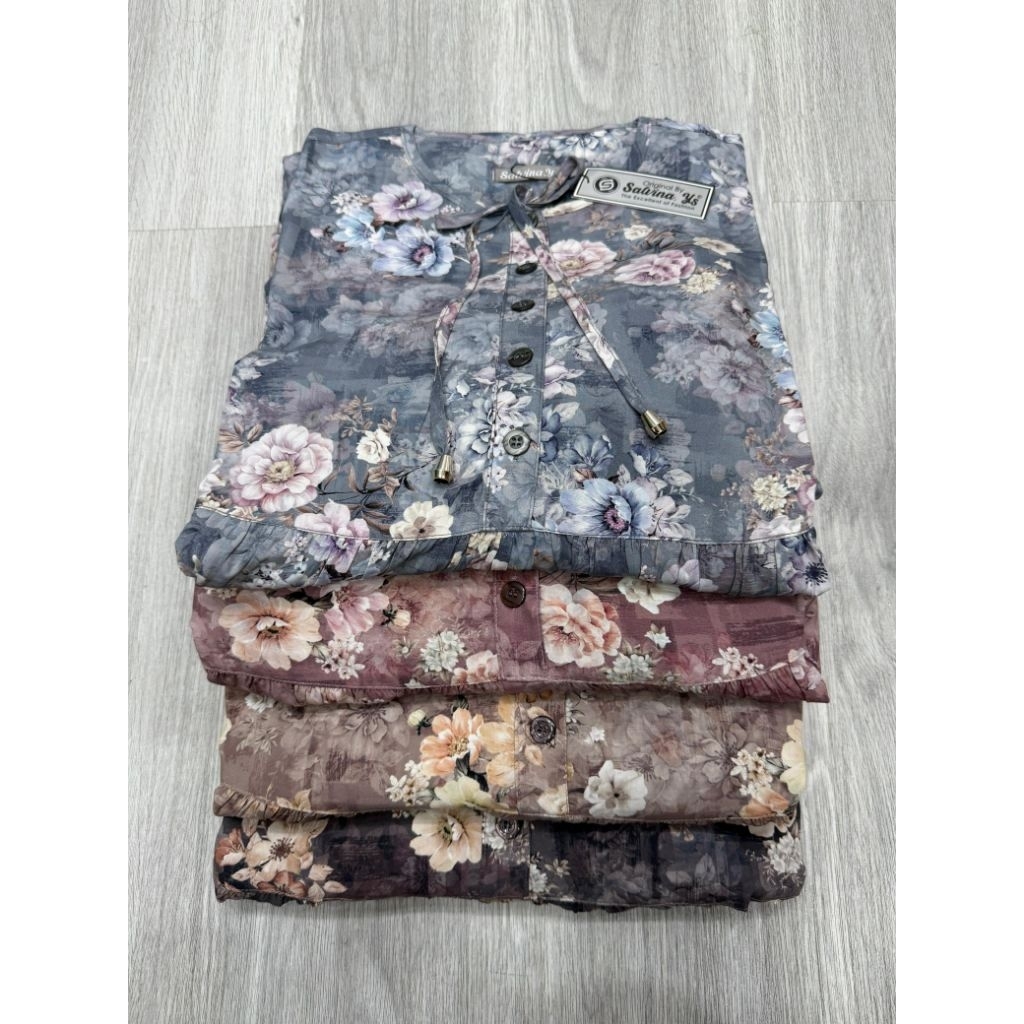 midi dres motif bunga