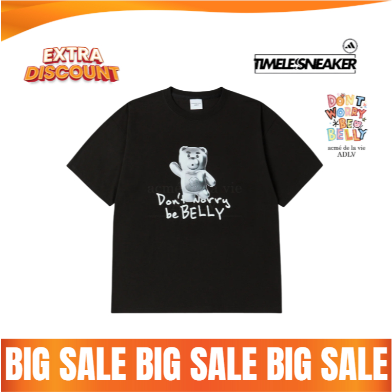 ADLV METAL BELLY SHORT SLEEVE T-SHIRT BLACK 100% ORIGINAL