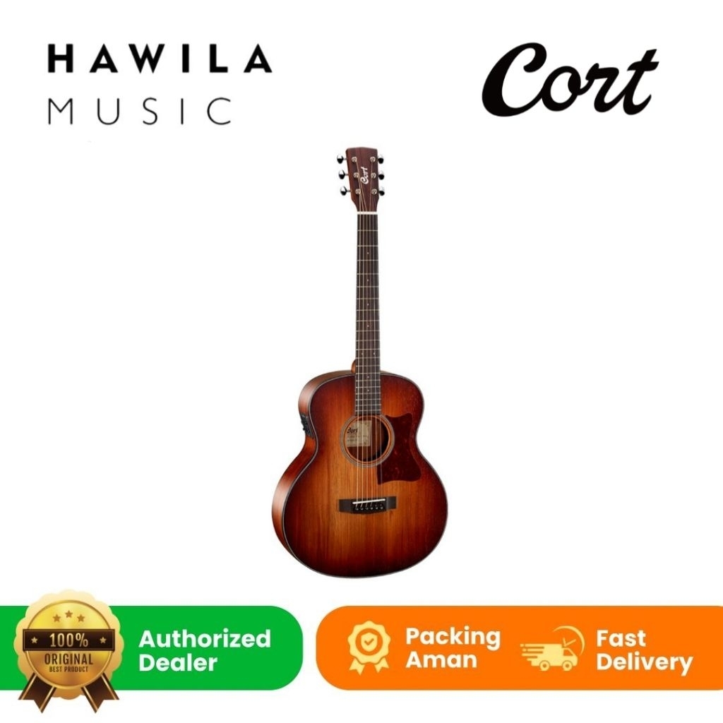 Akustik Elektrik Gitar Cort Little CJ OP , Cort CJ Blackwood Bonus Tas Ori Guitar Cort