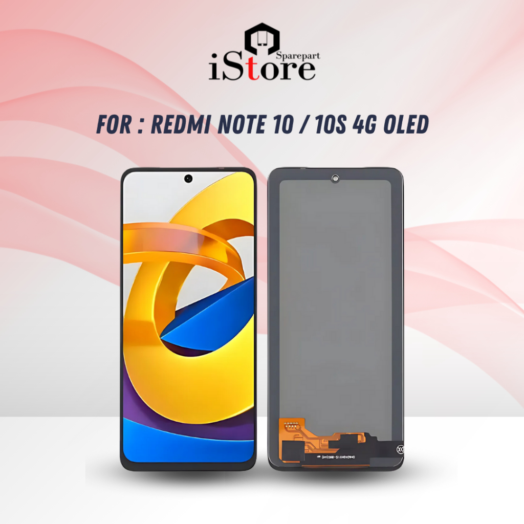 iStore - Layar Lcd HFIX For Ponsel Redmi Note 10 / Note 10S 4G Oled Fullset Touchscreen Original