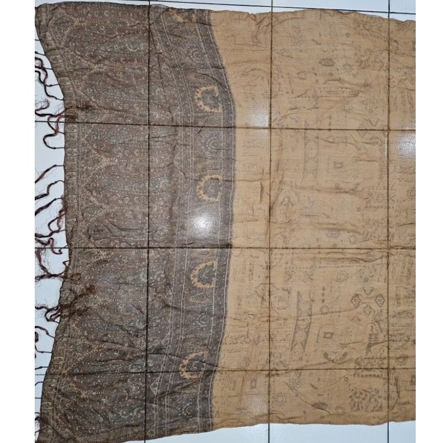 SELENDANG SUTRA BATIK LAWASAN TULIS kuno