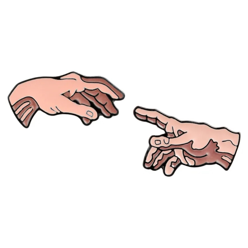 Bros Enamel Pin “THE CREATION OF ADAM MICHAELANGELO (2pcs)” Accessories
