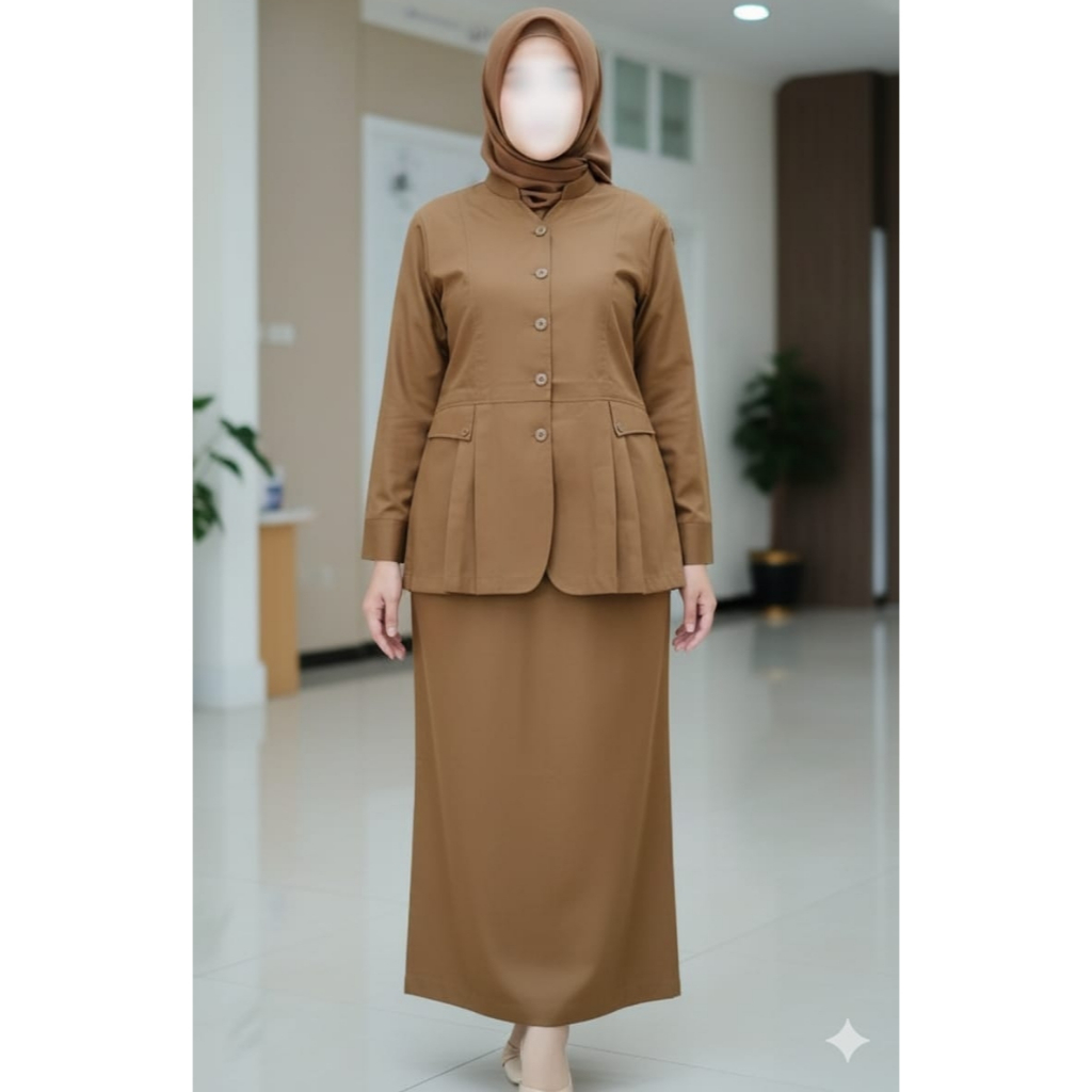 Seragam Setelan Dinas Pemda Coklat PNS