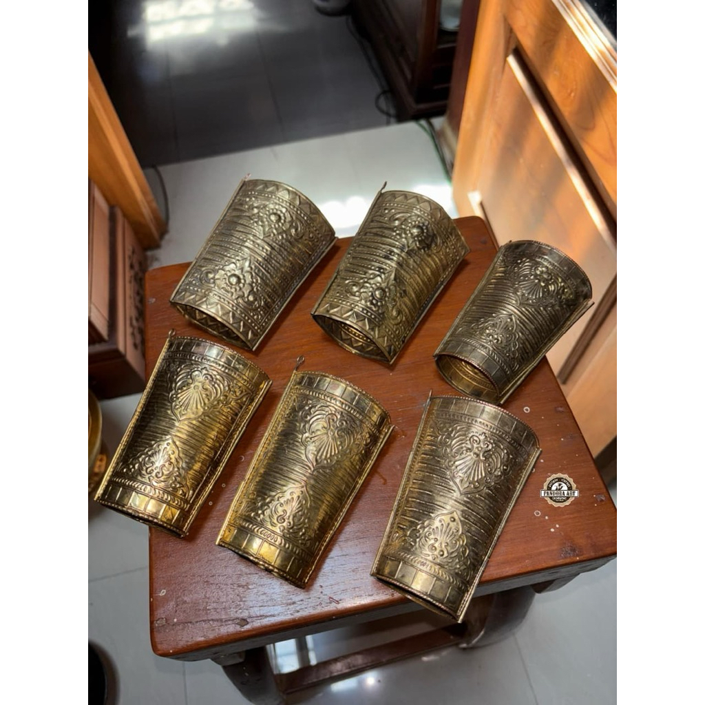 Gelang adat kuningan ukir lawas