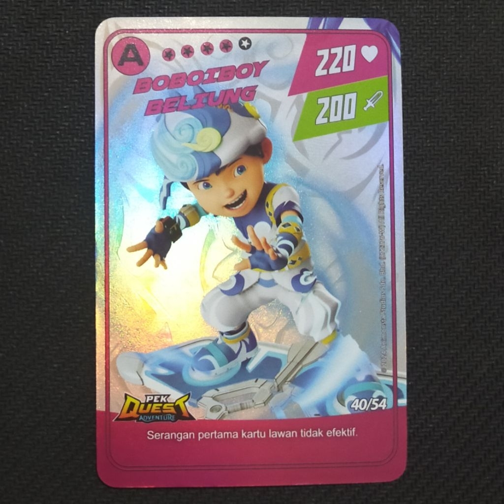 Boboiboy Monsta Galaxy Card Boboiboy Beliung Dari Pek Quest Adventure (Silver)