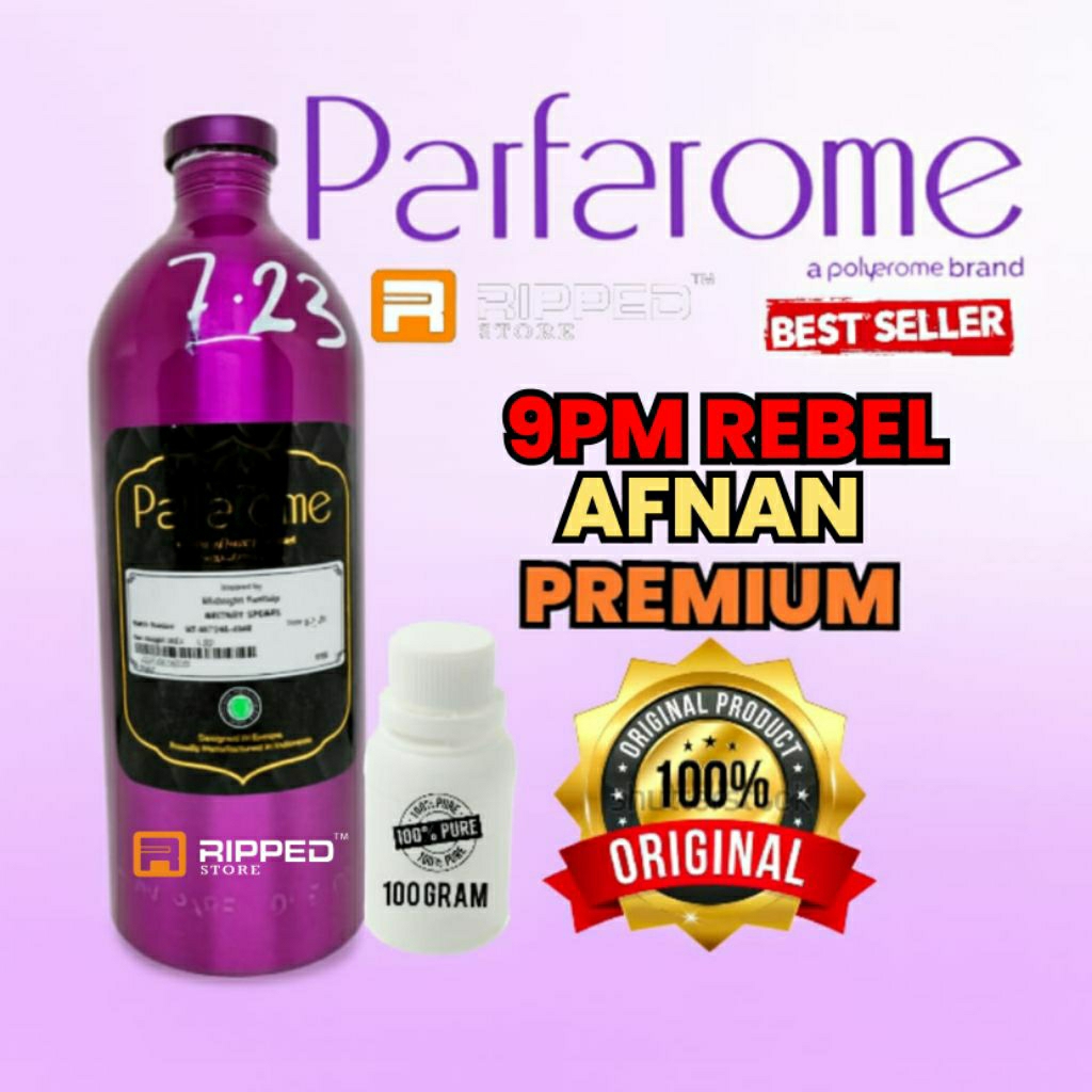 100ml Bibit Parfum Murni 9pm Rebel Afnan Premium Original Parfarome