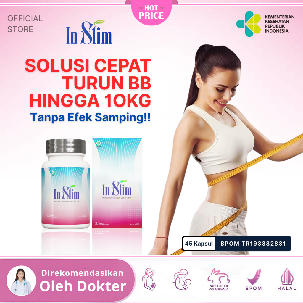 INSLIM PELANGSING BADAN CEPAT DAN AMPUH Tanpa Olahraga Obat Kapsul Diet Herbal Penurun Berat Badan O