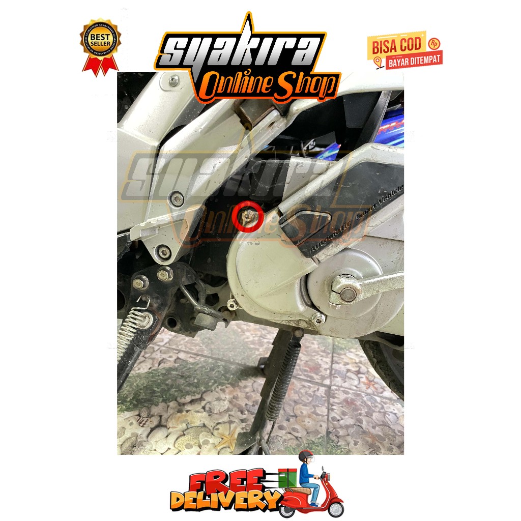 BAUT COVER CVT KIRI ( 1 BAUT ) MODEL SLASH YAMAHA NOUVO Z LELE VIETKONG ELEGANCE LX SX KARBU TAHUN 2