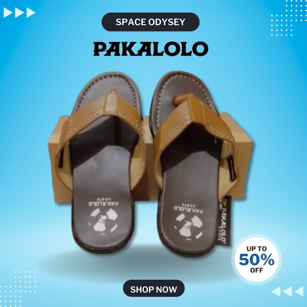 Pakalolo N2351 | sandal kulit model jepit simpel ukuran 39 - 43