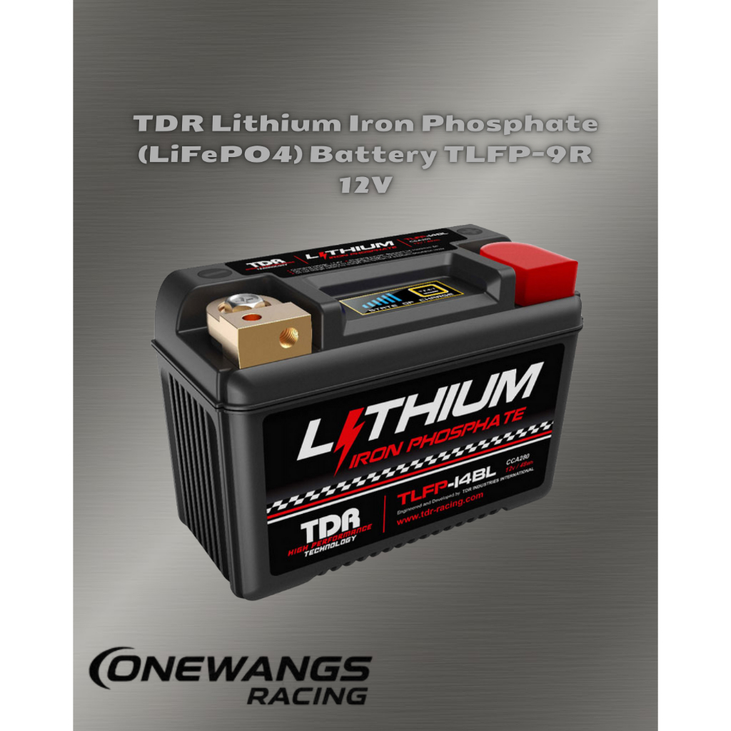 Aki Motor TDR Lithium Iron Phosphate Battery TLFP-9R 12V XMAX substitusi YT7-BS, YT9-BS, YT-BS, YTX9