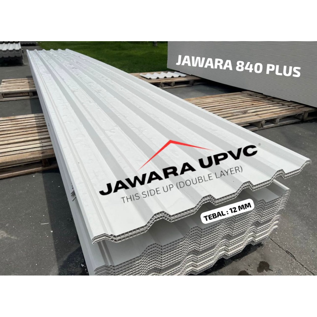 Atap Upvc Jawara 840 Plus Tebal 12 MM Berlapis Asa / Alderon