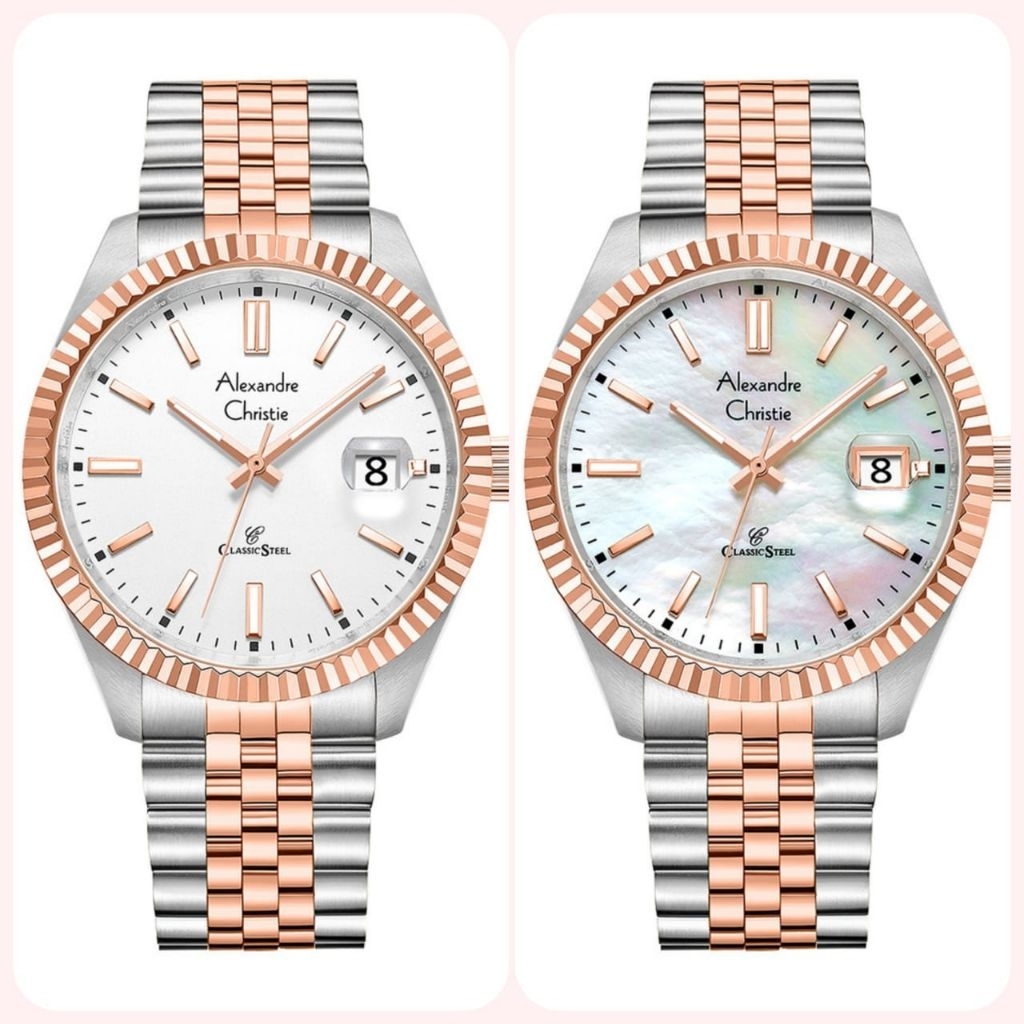 Alexandre Christie Ac 5002 Rantai Jam Tangan Pria Original