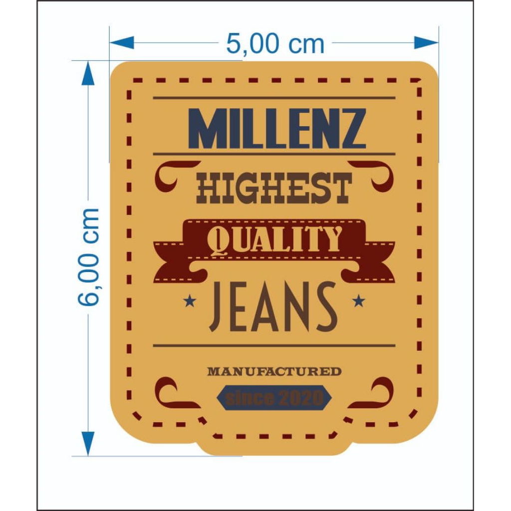 label kulit sintetis/label custom/label kulit mitasi