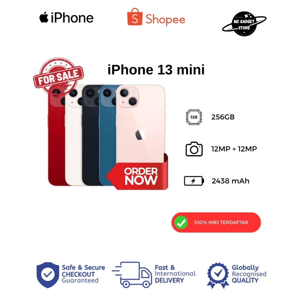 iPhone 13 Mini 256GB|13 256GB Basic Second RESMI IBOX