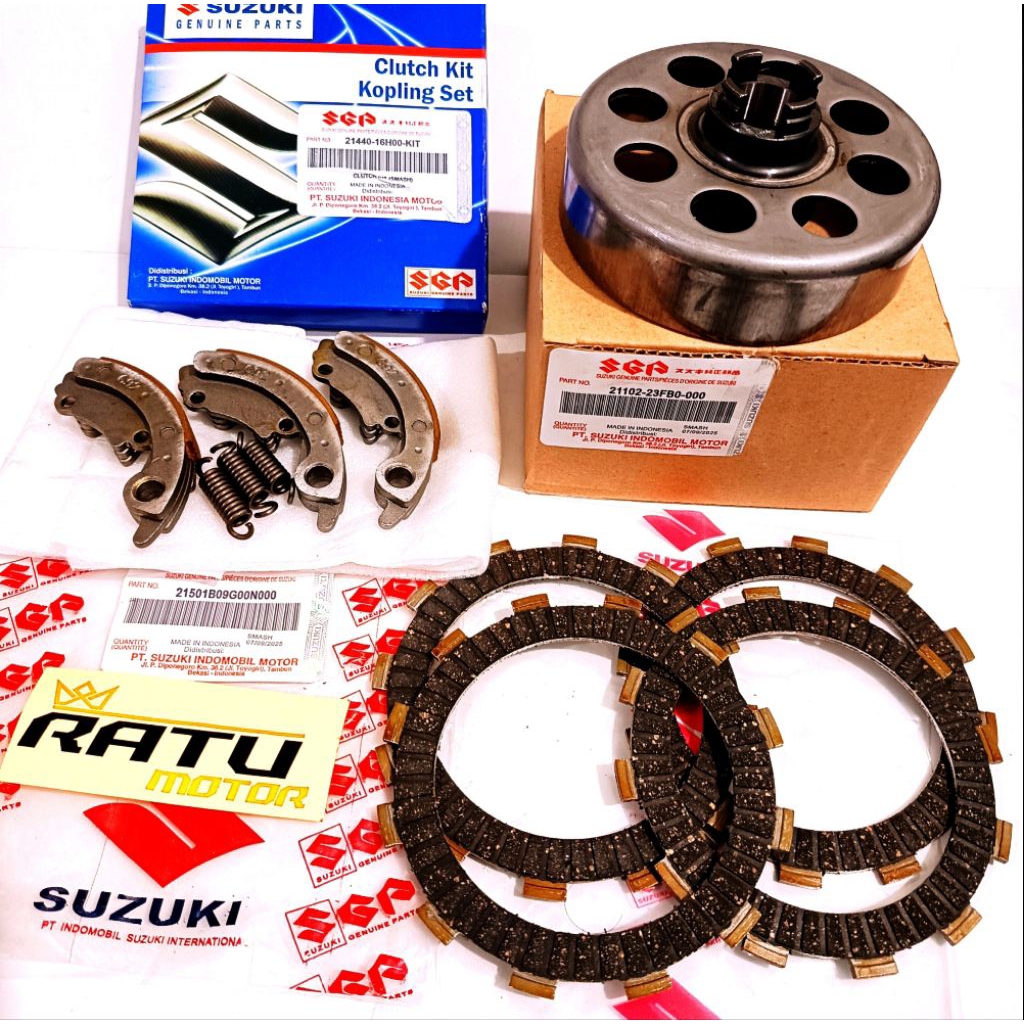 KAMPAS KOPLING + KAMPAS GANDA + MANGKOK KOPLING SMASH LAMA SMASH NEW