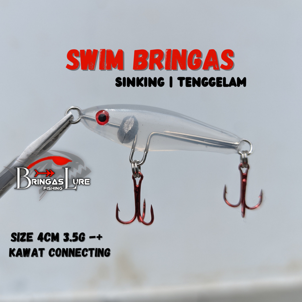 umpan hampala Swimmer 4cm BENING BRINGAS Glue Stick Lure Pancing Umpan Ikan Hampala swimbait