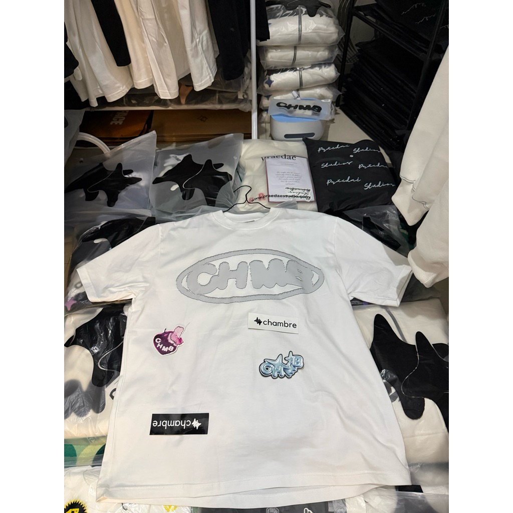 T shirt chambre white gray