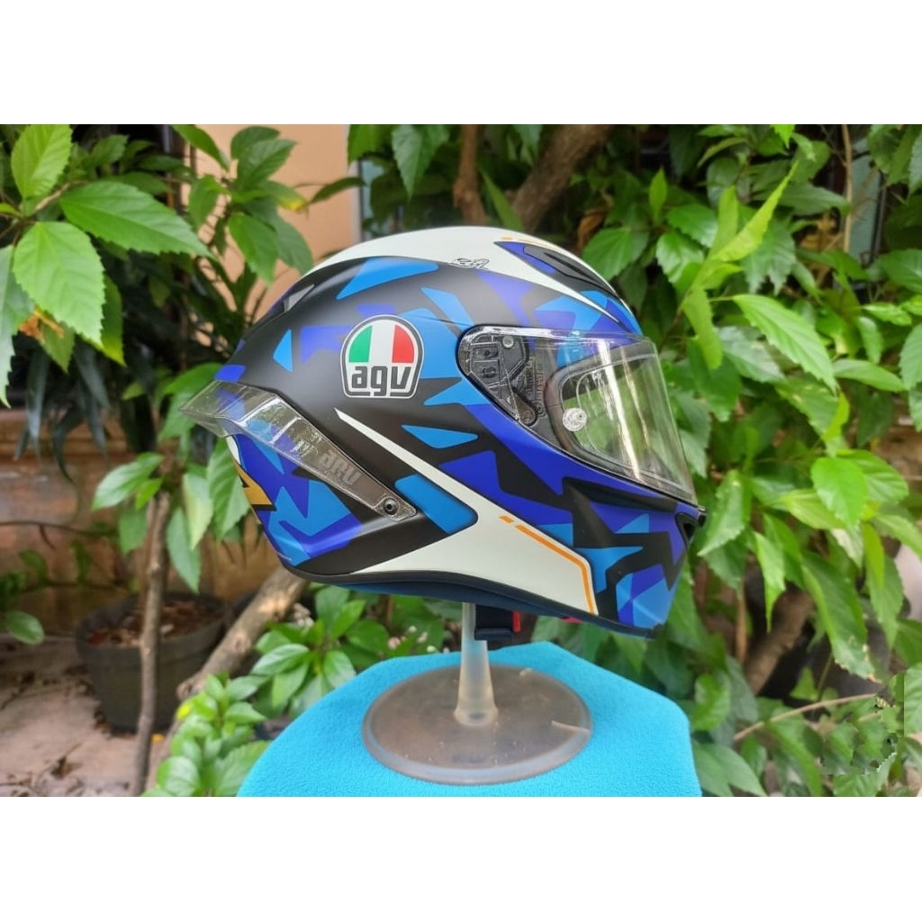 Helm Fullface AGV Corsa R Espargaro 2017 Blue Matte Original Italy