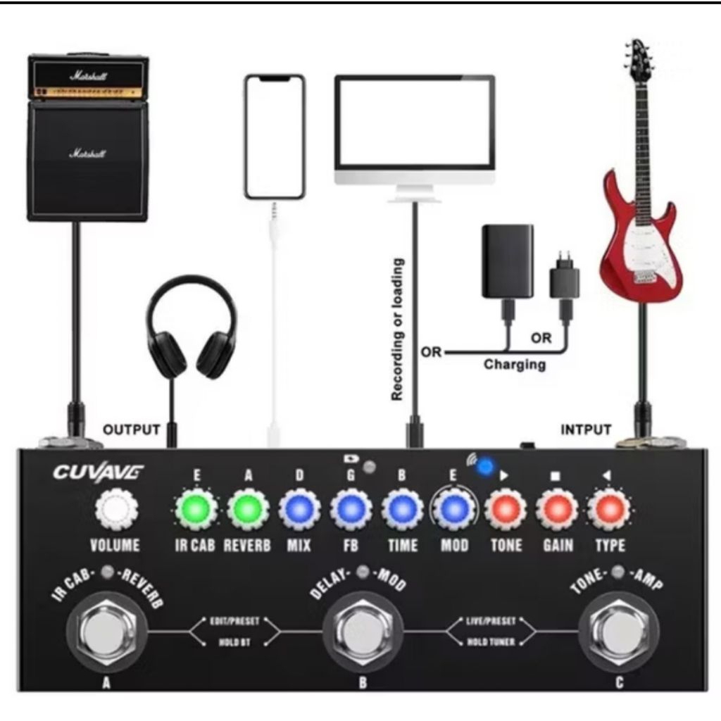 Efek Gitar Efek Gitar Electrik M-vave Cuvave Cube Baby