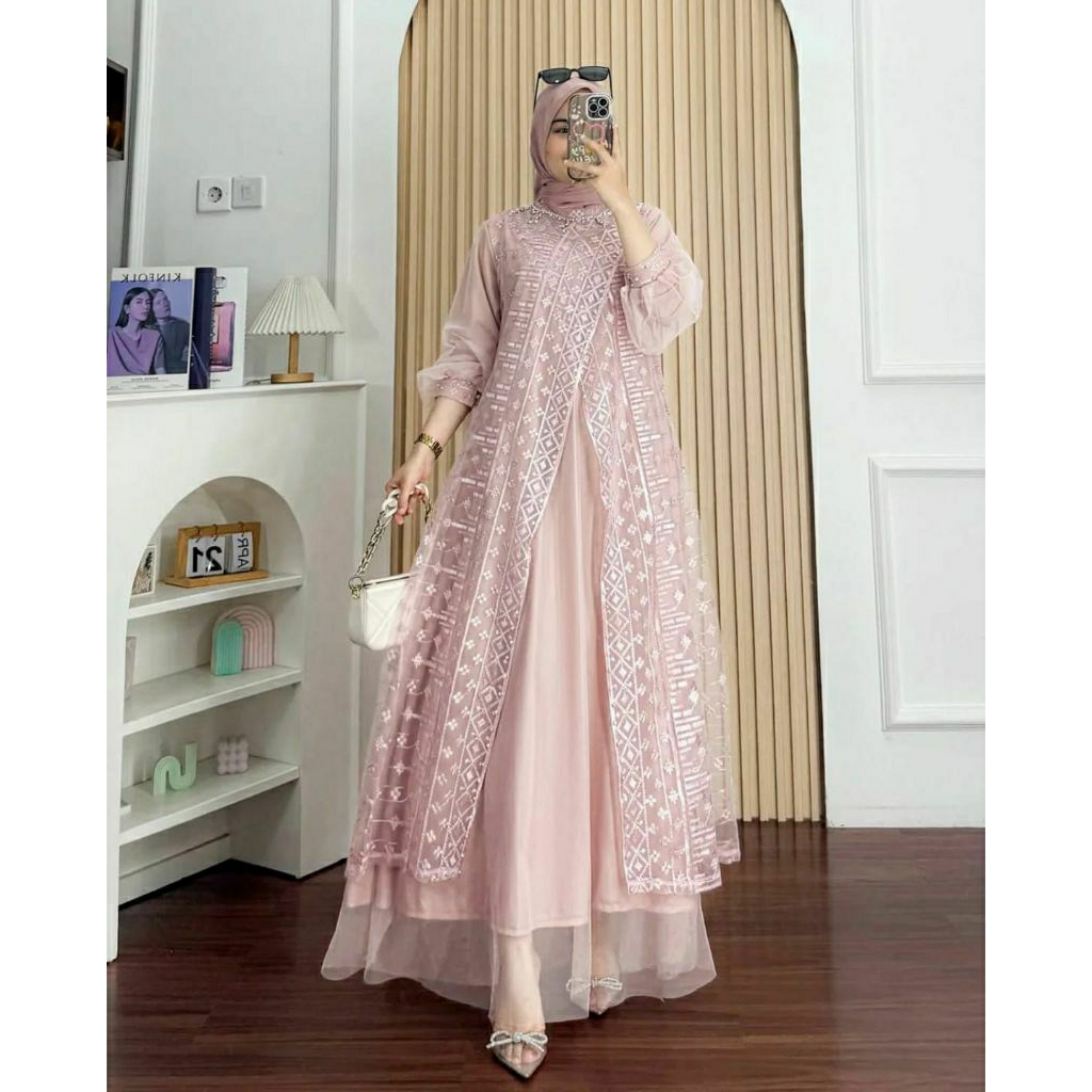 Burkat KAYLA BY - SAHABIYAH Gamis burkat kekinian gamis burkat Terbaru Gamis Burkat Murah Gamis Leba