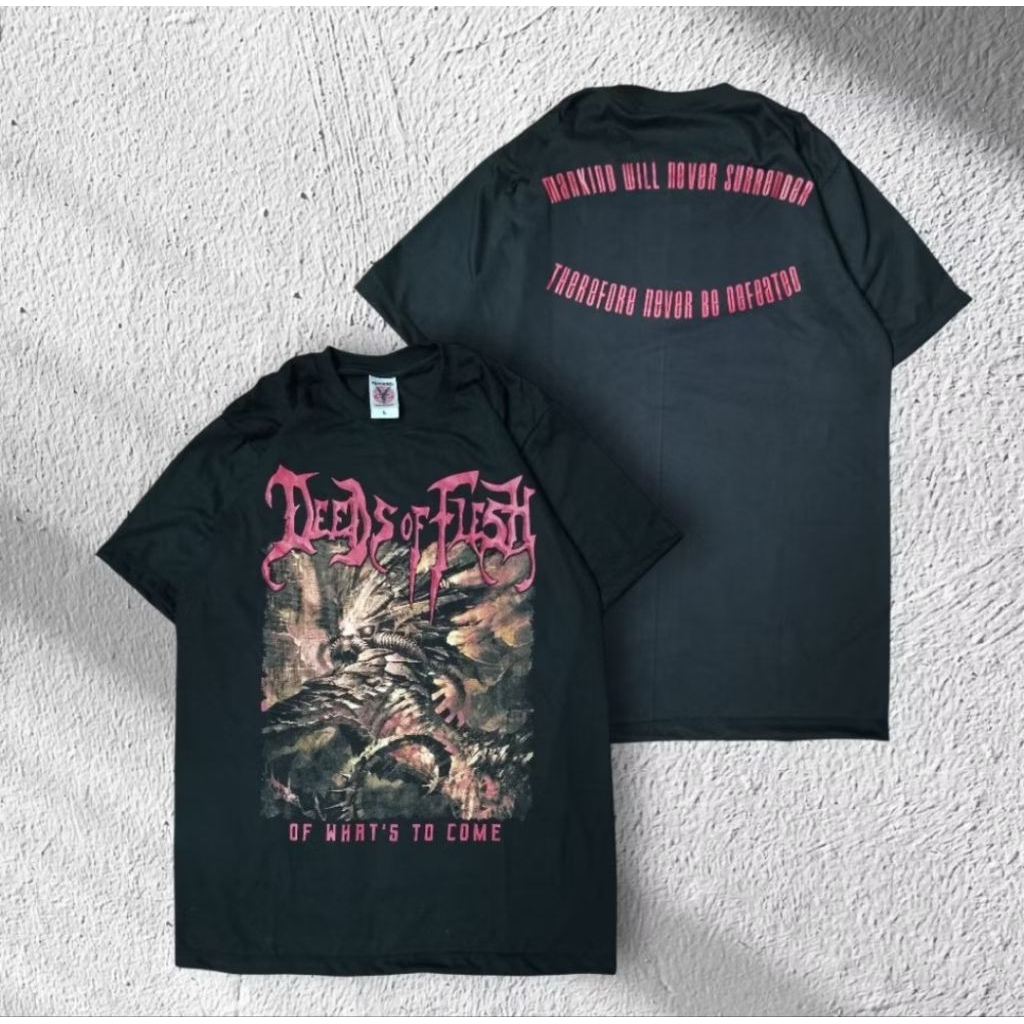 Kaos Band Metal Deeds Of Flesh Catton 24s Untuk Pria Dan Wanita