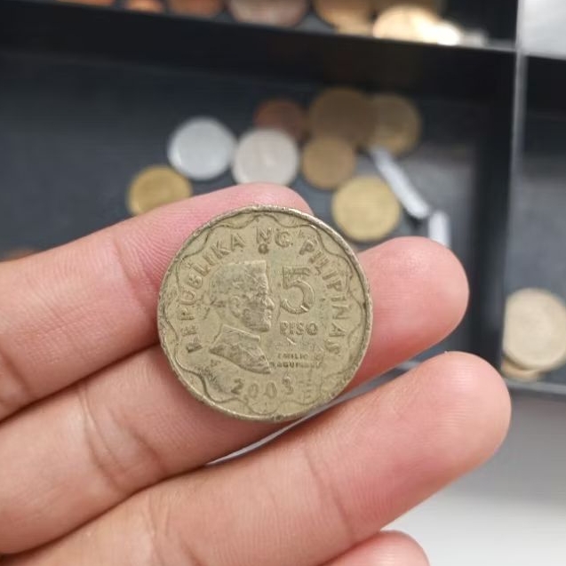 KOIN KUNO UNIK ANTIK 5PESO PHILIPINAS