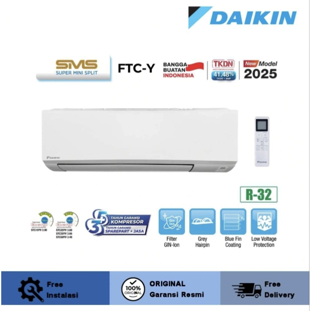 AC DAIKIN 1.5 PK NUSANTARA FTC35NV14 AC DAIKIN 1.5PK AC DAIKIN 1.5 PK AC DAIKIN 1 1/2PK NUSANTARA AC