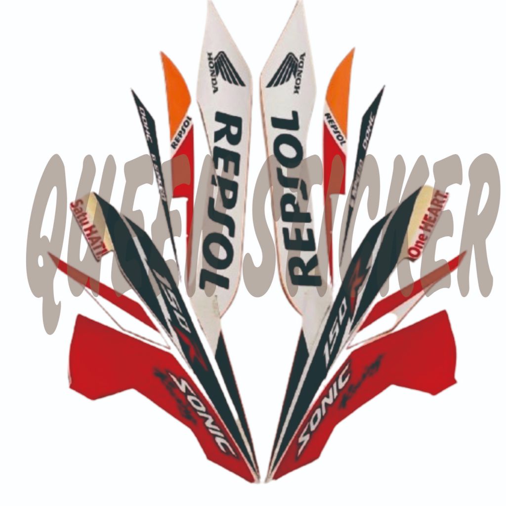 STICKER STRIPPING LIST BODY STANDART HONDA SONIC RACING 150R REPSOL 2015