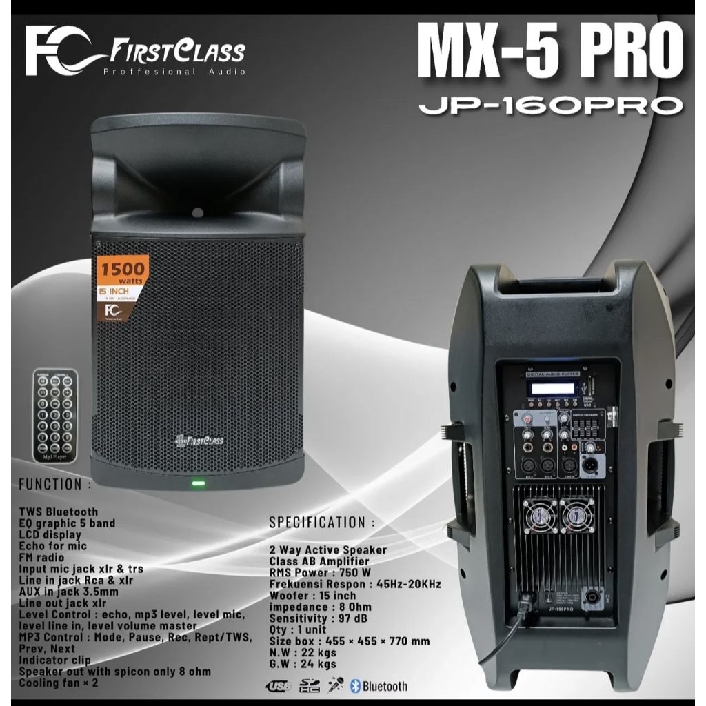 Firstclass MX-5 PRO Speaker Aktif JP-160PRO
