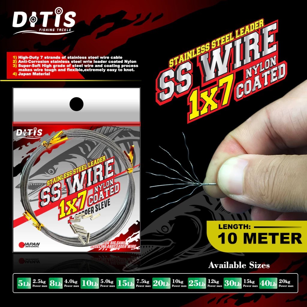 Wire Neklin Ditis 1x7 Nylon Coated | Kawat Neklin Stainless Steel Wire Pancing