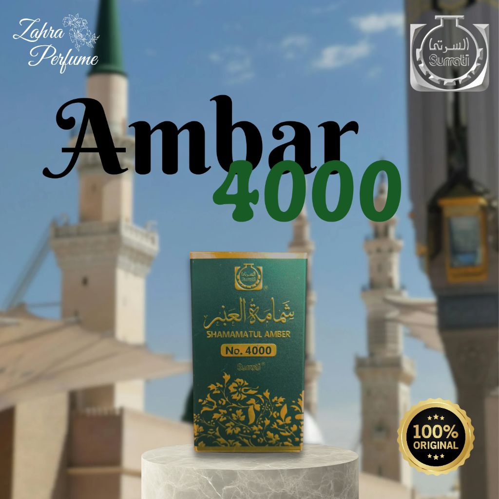PARFUM ARAB SURRATI AMBAR AMBER 4000 ORIGINAL 60MGS